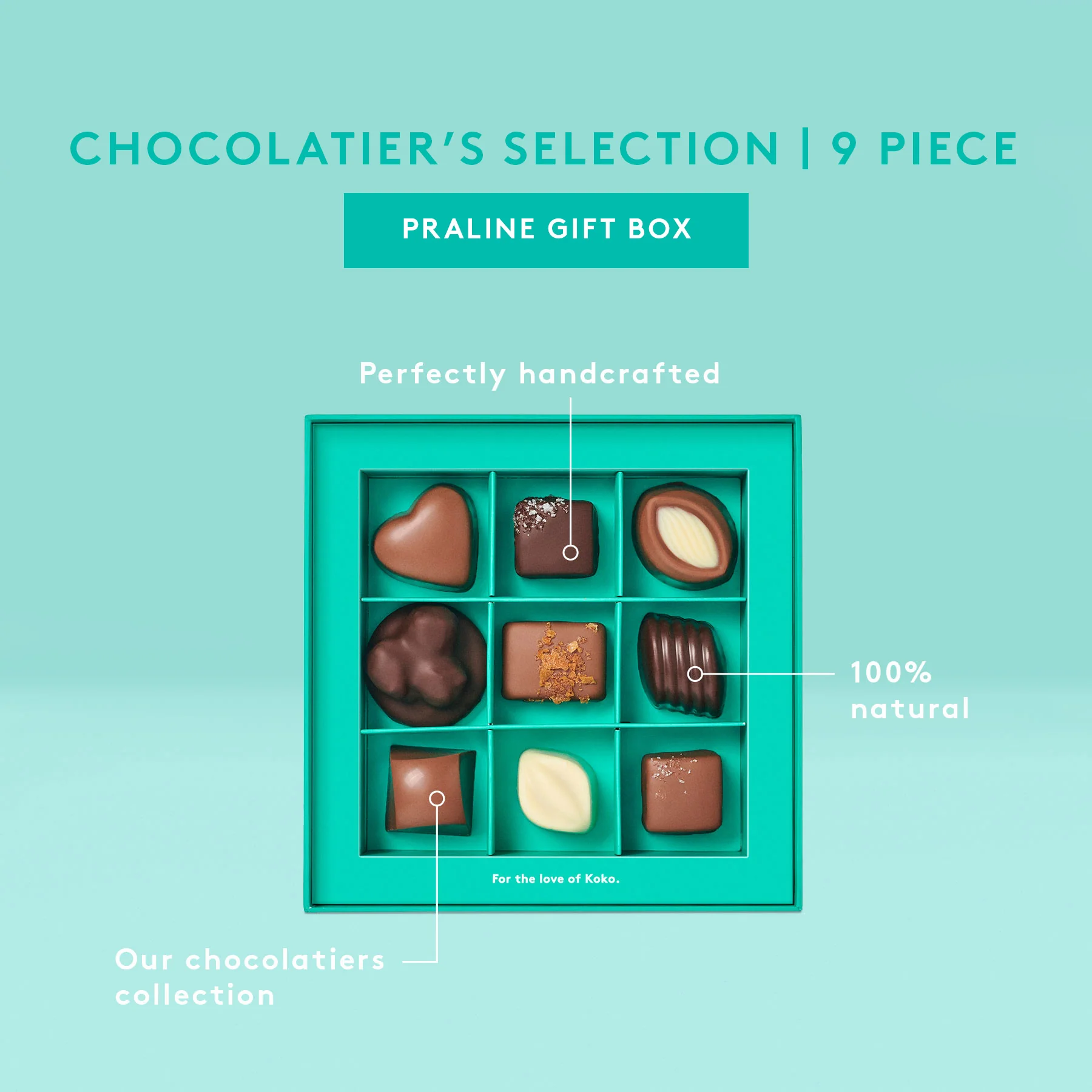 Chocolatier's Selection Praline Gift Box | 9 Piece - Image 3