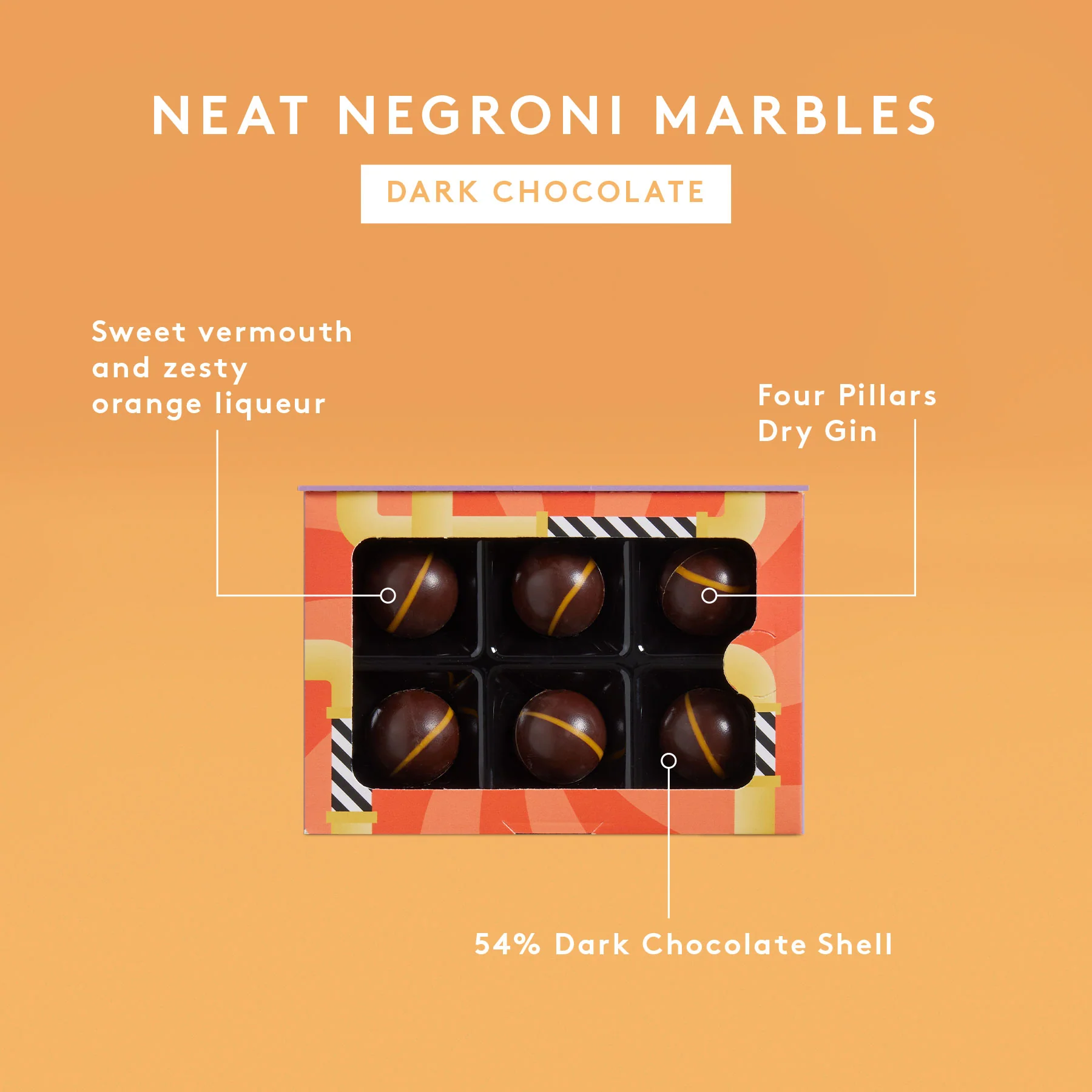 Neat Negroni Marbles | Dark Chocolate - Image 2