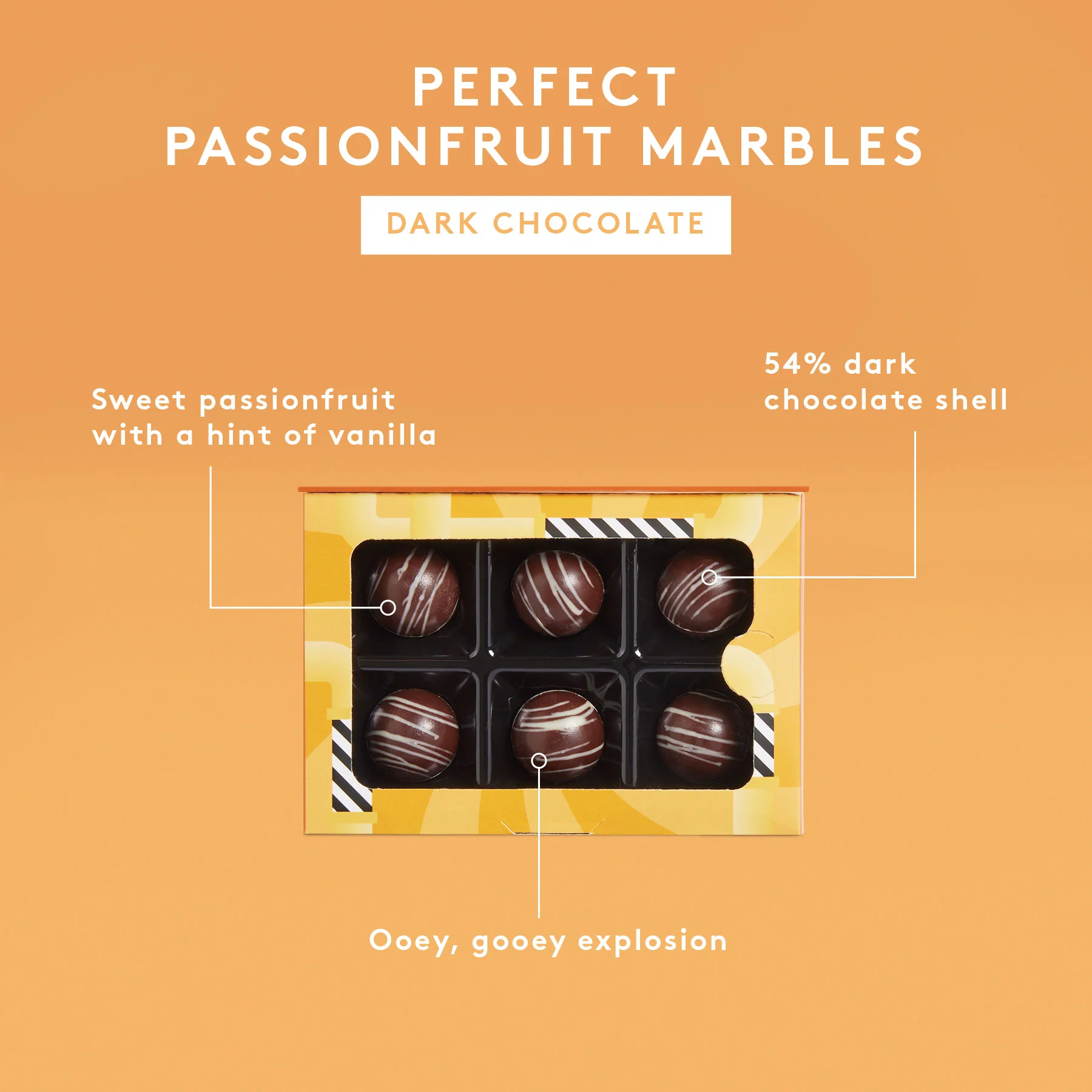 Perfect Passionfruit Marbles | Dark Chocolate - Image 3