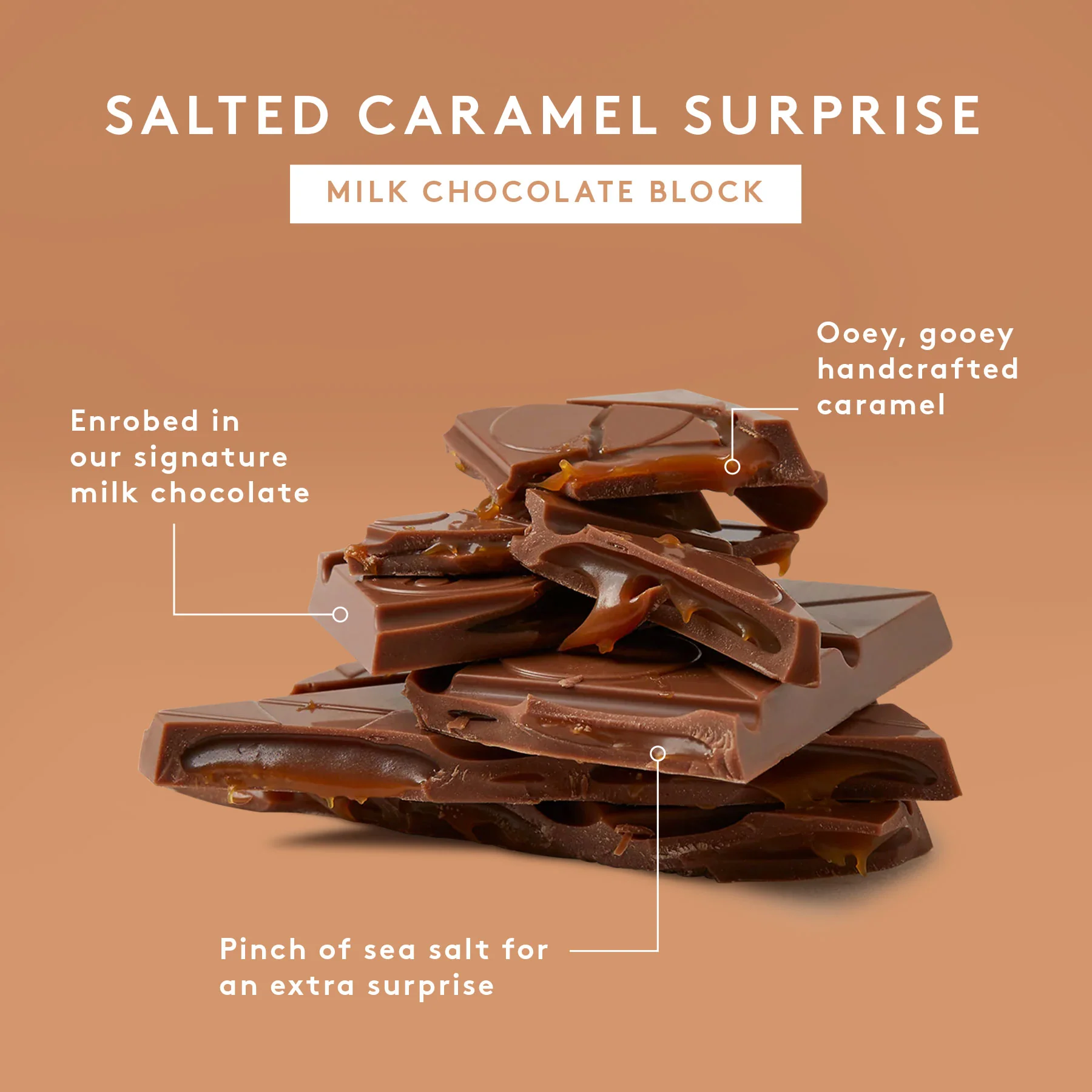Salted Caramel Surprise | Milk Chocolate Block - Image 4