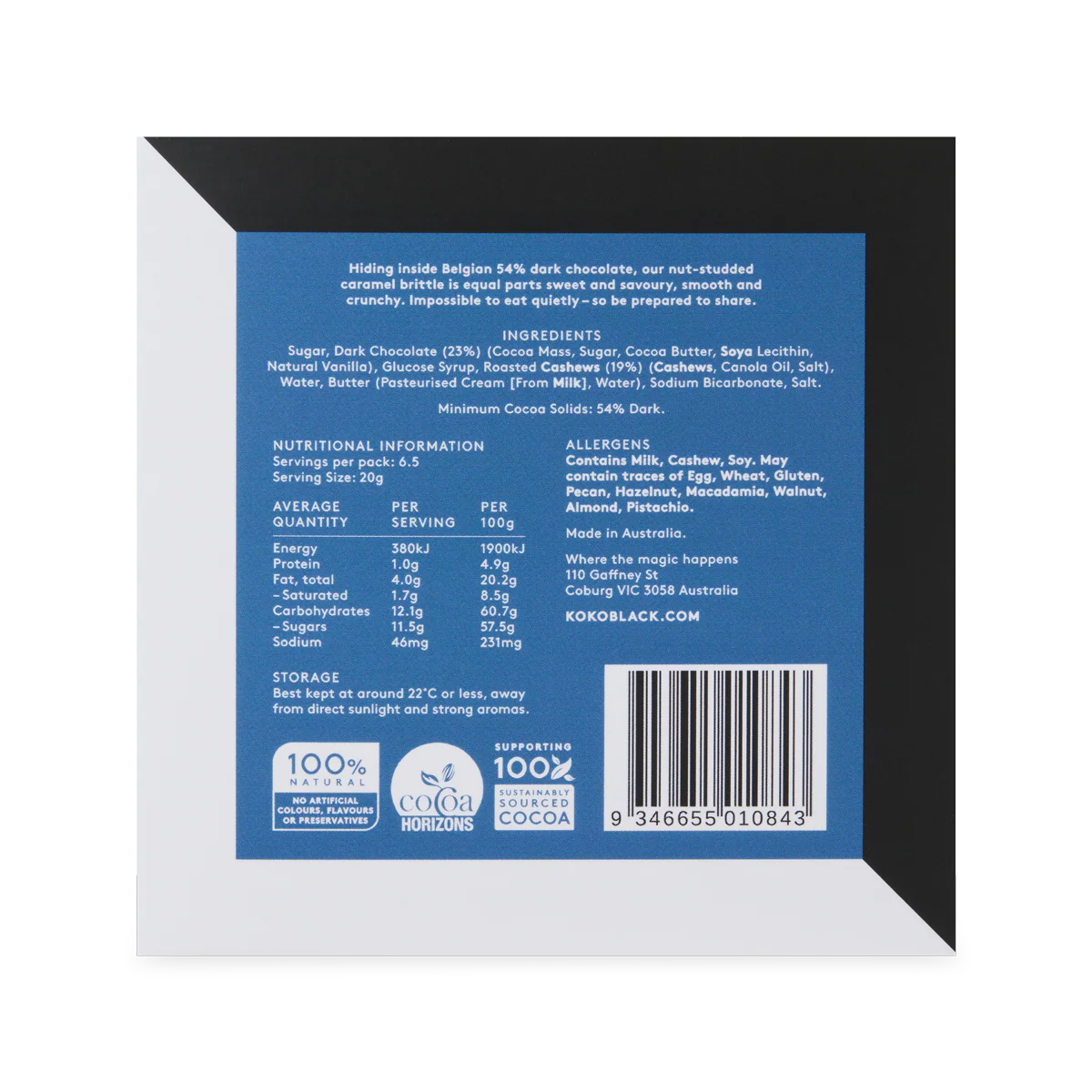 Salty Cashew Crunch 130g | Dark Chocolate - Image 3